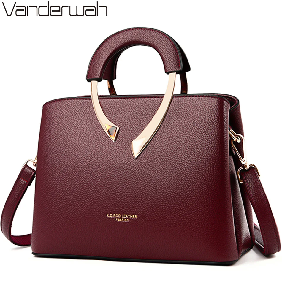 Luxury Bags Tote - ของแท้ VANDERWAH คุณภาพสูง Pu หนัง Casual