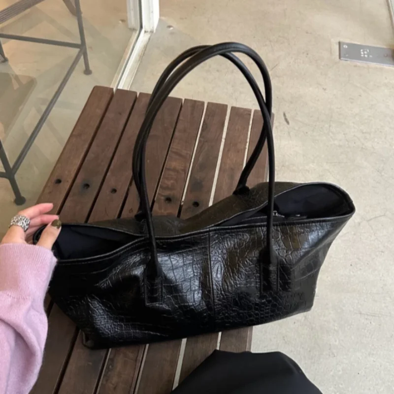 กระเป๋าถือหนัง PU นุ่มลายจระเข - Luxury Bags Tote บทวิจารณ์และราคา