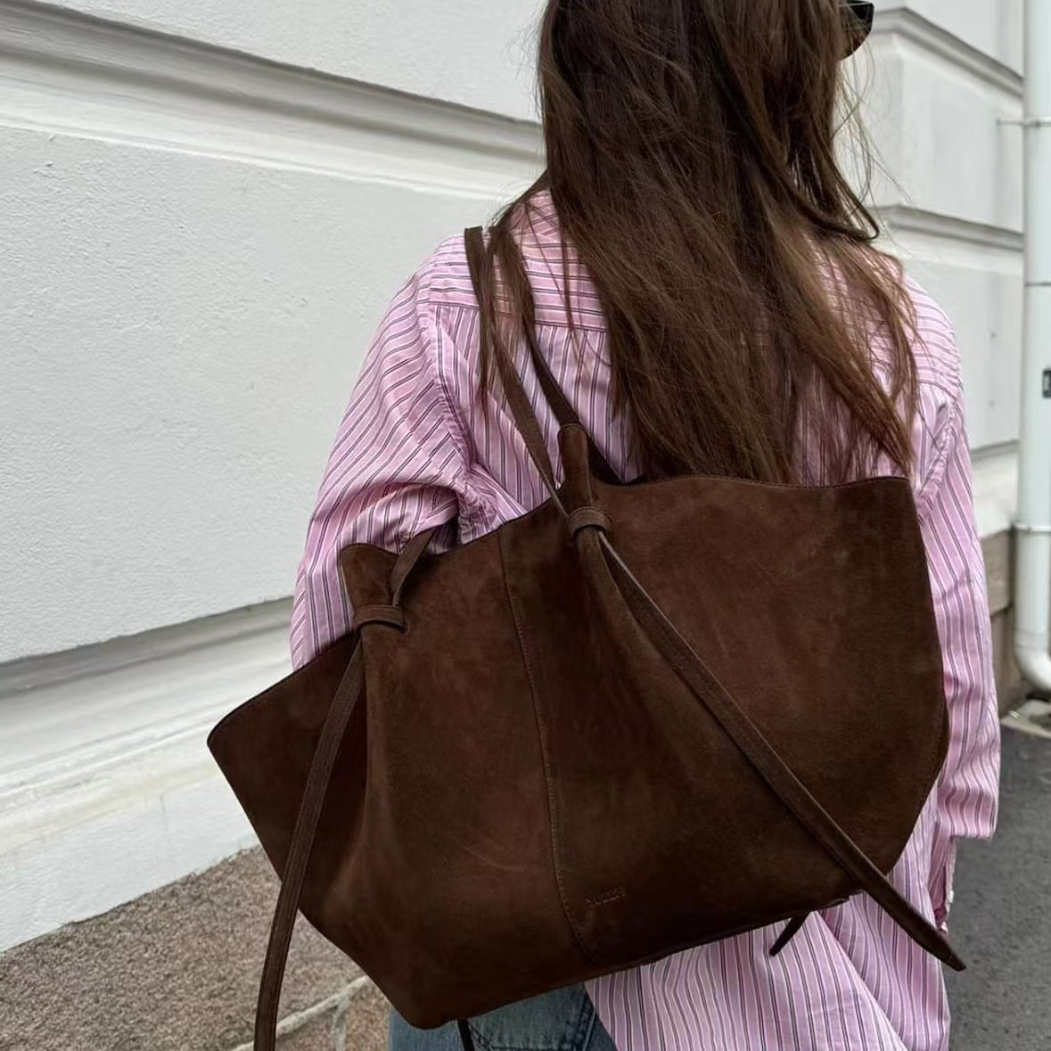 Faux Suede Tote กระเป๋าผู้หญิง - Luxury Bags Tote บทวิจารณ์และราคา